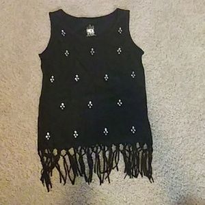 A tank top with rhinestones